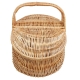 Einkaufskorb,groß, Trachtenkorb Handkorb Weide Korb mit Klappdeckel (50x32x27/41)
