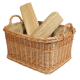 Holzkorb Kaminholzkorb Tragekorb Korb für Holz aus Weide (52x42x26/33)