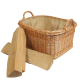 Holzkorb Kaminholzkorb Tragekorb Korb für Holz aus Weide (52x42x26/33)