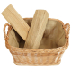 Holzkorb Kaminholzkorb Tragekorb Korb für Holz aus Weide (52x42x26/33)