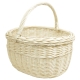 Einkaufskorb Handkorb helle Weide Korb ungefüttert (44x33x24/36)