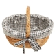 Einkaufskorb Handkorb Weide Korb gefüttert (42x32x23/34)
