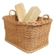 Holzkorb Kaminholzkorb Tragekorb Korb für Holz aus Weide (52x42x27/35)