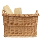 Holzkorb Kaminholzkorb Tragekorb Korb für Holz aus Weide (52x42x27/35)