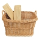 Holzkorb Kaminholzkorb Tragekorb Korb für Holz aus Weide (52x42x27/35)