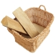 Holzkorb Kaminholzkorb Tragekorb Korb für Holz aus Weide (52x42x27/35)