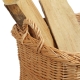 Holzkorb Kaminholzkorb Tragekorb Korb für Holz aus Weide (52x42x27/35)