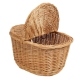 Einkaufskorb Handkorb Weide Korb mit Klappdeckel (34x23x19/31) klein