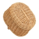 Einkaufskorb Handkorb Weide Korb mit Klappdeckel (34x23x19/31) klein