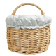 Einkaufskorb Handkorb Weide Korb gefüttert (52x36x25/38)