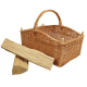 Holzkorb Korb Tragekorb aus gesottener Weide -ungefüttert- (60x36x22/43)
