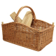 Holzkorb Korb Tragekorb aus gesottener Weide -ungefüttert- (60x36x22/43)