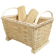 Holzkorb Kaminholzkorb Korb Tragekorb aus Holzspan (59x39x35/46)