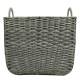 Mehrzweckkorb aus Polyrattan, moderner Tragekorb aus Kunststoff (40x40x36/42)