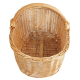 Einkaufskorb groß, Handkorb, klassischer großer Weide Korb ungefüttert (54x38x26/42)