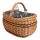 Einkaufskorb Handkorb Weide Korb gefüttert (43x32x23/38)