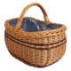 Einkaufskorb Handkorb Weide Korb gefüttert (43x32x23/38)