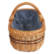 Einkaufskorb Handkorb Weide Korb gefüttert (43x32x23/38)