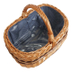 Einkaufskorb Handkorb Weide Korb gefüttert (43x32x23/38)