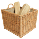 Holzkorb Kaminholzkorb Tragekorb Korb für Holz aus Weide (46x45x35/42)