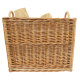Holzkorb Kaminholzkorb Tragekorb Korb für Holz aus Weide (46x45x35/42)