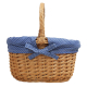 Einkaufskorb Handkorb Weide Korb gefüttert (40x32x20/39)