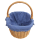 Einkaufskorb Handkorb Weide Korb gefüttert (40x32x20/39)