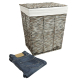 Wäschekorb, Wäschesammler mit Klappdeckel (41x31x50)