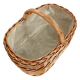 Einkaufskorb Handkorb Weide Korb gefüttert (51x35x25/37)