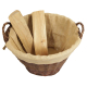 Holzkorb, Tragekorb, Erntekorb, Gartenkorb, gefüttert (D:60cm)