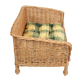 Tiersofa aus Weide Hundesofa Katzensofa Korb für Tiere (64x42x15/38)