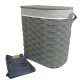 Wäschekorb, Wäschesammler mit Klappdeckel (55x40x58)