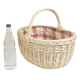 Einkaufskorb Handkorb Weide Korb gefüttert (45x36x20/37)