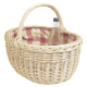 Einkaufskorb Handkorb Weide Korb gefüttert (45x36x20/37)