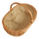 Holzkorb Kaminkorb aus gesottener Weide Korb gefüttert (62x42x22/43)