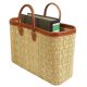 Markttasche Strandtasche Korbtasche Natur aus Jonc-Geflecht (45x20x31/43)