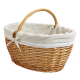 Einkaufskorb sehr leichter Handkorb Weide Korb gefüttert (46x33x24/35)