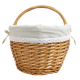 Einkaufskorb sehr leichter Handkorb Weide Korb gefüttert (46x33x24/35)