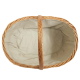 Holzkorb Kaminkorb aus gesottener Weide Korb gefüttert (65x44x25/44)