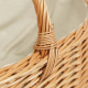 Holzkorb Kaminkorb aus gesottener Weide Korb gefüttert (65x44x25/44)