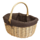Einkaufskorb Handkorb Weide Korb gefüttert (41x33x20/38)