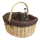 Einkaufskorb Handkorb Weide Korb gefüttert (41x33x20/38)