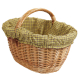 Einkaufskorb Handkorb Weide Korb gefüttert (47x32x24/33)