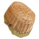 Einkaufskorb Handkorb Weide Korb gefüttert (47x32x24/33)