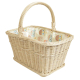 Einkaufskorb Handkorb Weide Korb gefüttert (42x30x22/41)