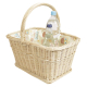 Einkaufskorb Handkorb Weide Korb gefüttert (42x30x22/41)