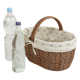 Einkaufskorb Handkorb Polyrattan Korb gefüttert (37x27x20/30)