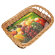 Tablett aus Weide, Trage - Korb - Tablett (50x37x16)