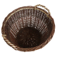Erntekorb, Holzkorb, Tragekorb, Gartenkorb, Weide Korb (D:60cm) - EINZELSTÜCK