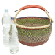 Afrikanische Korbtasche, robuste Tasche aus Steppengras (D:44)